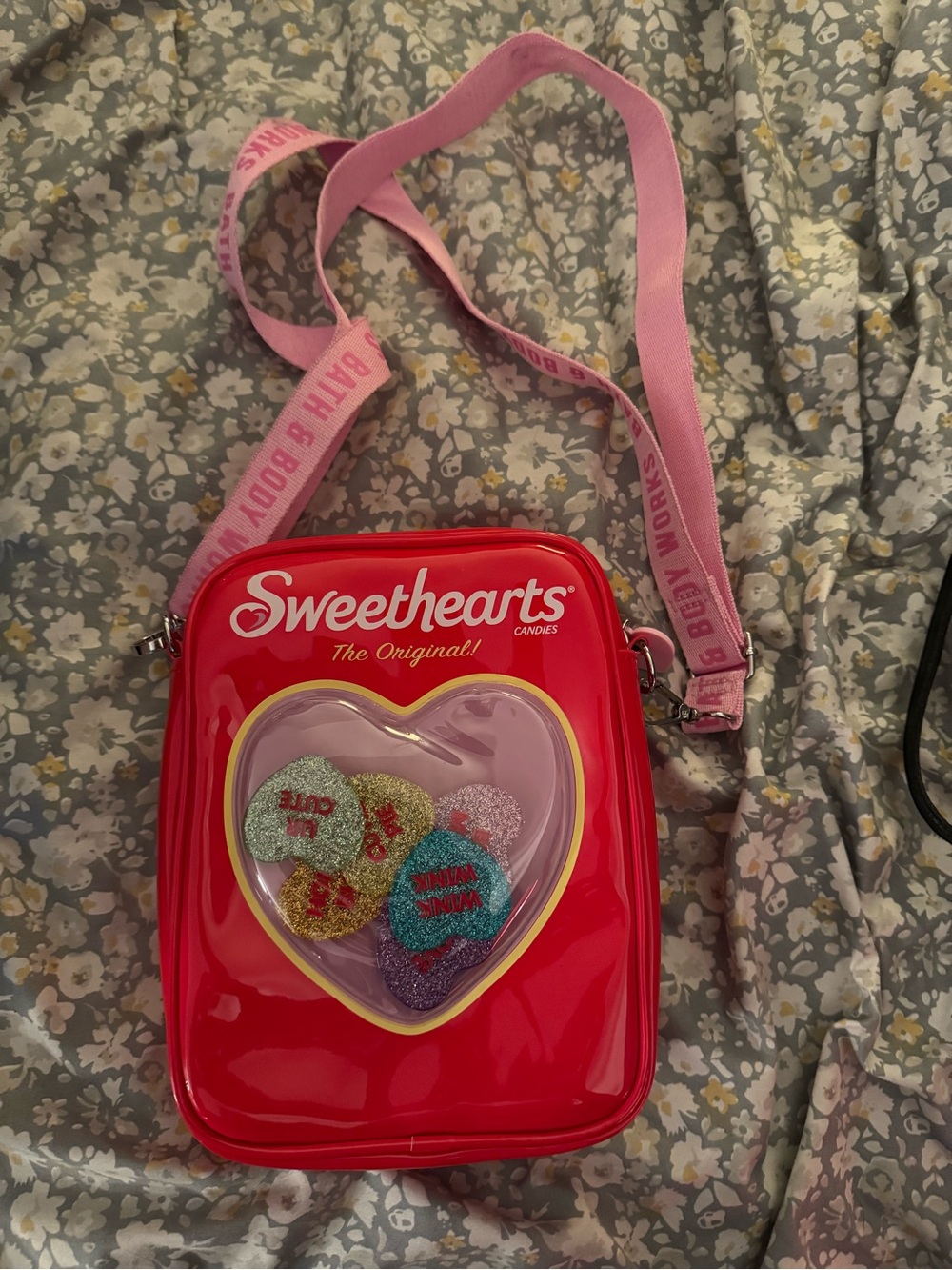 Bath and Body Works Sweethearts Crossbody Bag with Pink Strap